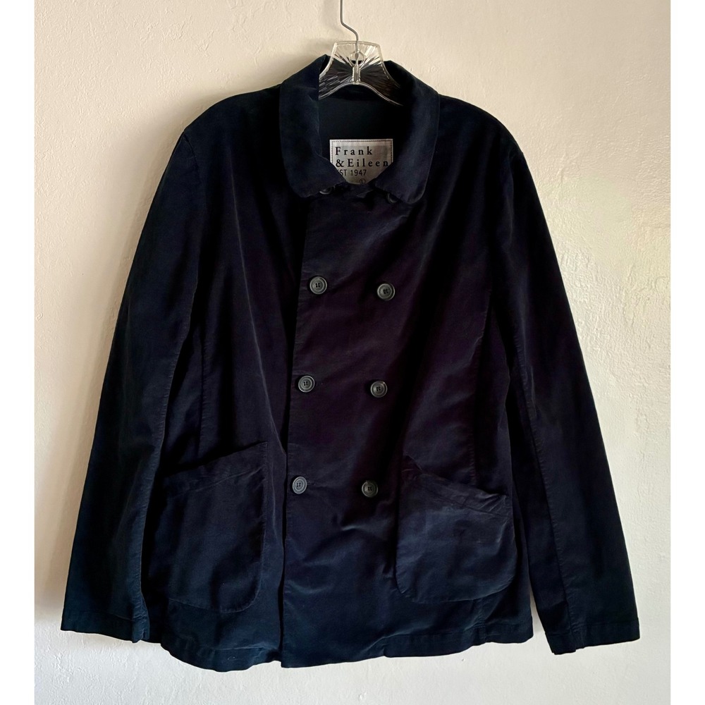 Frank & Eileen Belfast Performance Corduroy Jacket Womens Navy Large NWoT - Picture 3 of 8